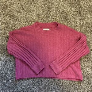 American Eagle Outfitters Magenta Crew Neck Sweater